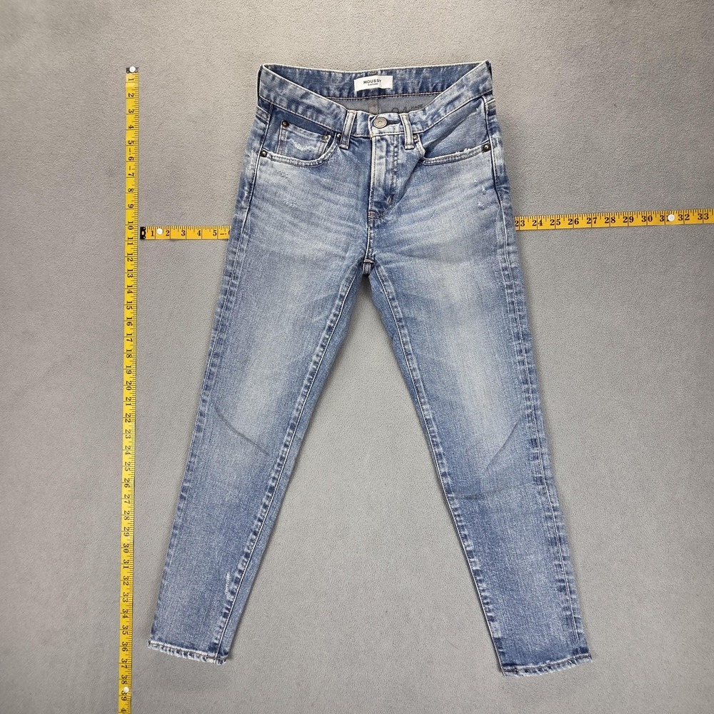 Moussy Vintage Jeans Womens‎ 24 Blue Howa Made in Japan Honeycomb